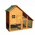 Aleko Aleko ACCRH55X26X47-UNB Wooden Pet House Poultry Hutch Rabbits with Chickens Hen Coop - 55 x 26 x 47 in. ACCRH55X26X47-UNB